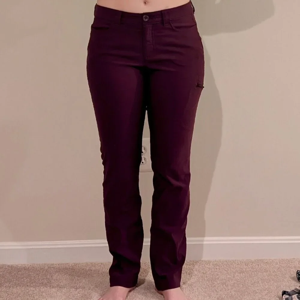 Eddie Bauer Stretch Rainier Hiking Outdoor Pants in Plum Purple, Size 8 - Picture 3 of 6